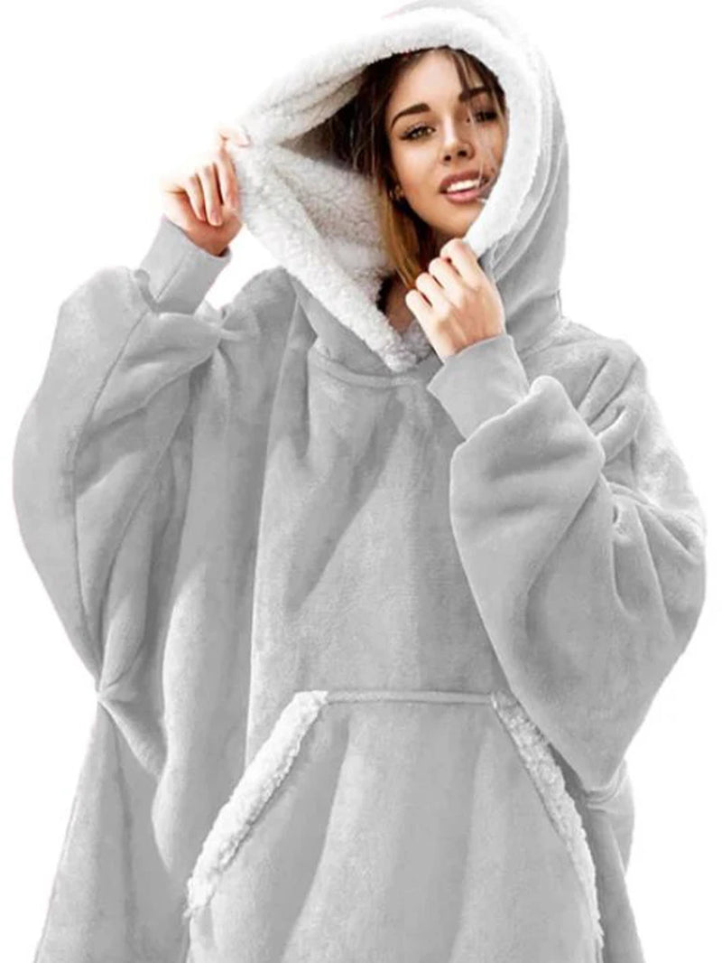 Oversized Hoodie Sweatshirt Women Tie Dye Hoodies Fleece Giant Wearable Blanket with Sleeves Winter Pullover Sudadera Mujer