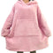 Oversized Winter Hoodie Blanket with Sleeves Fleece Sweatshirt Tie-Dye Women Hoody Plaid Pocket Hooded Sweat Wearable Blanket